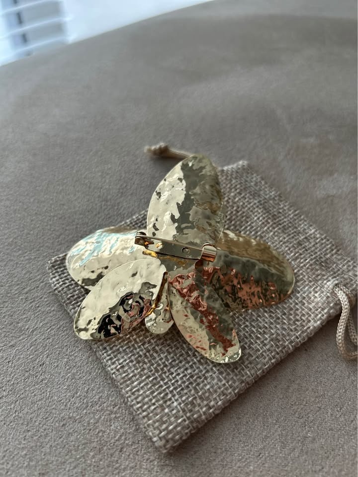 Gold orchid Brooch - photo 2