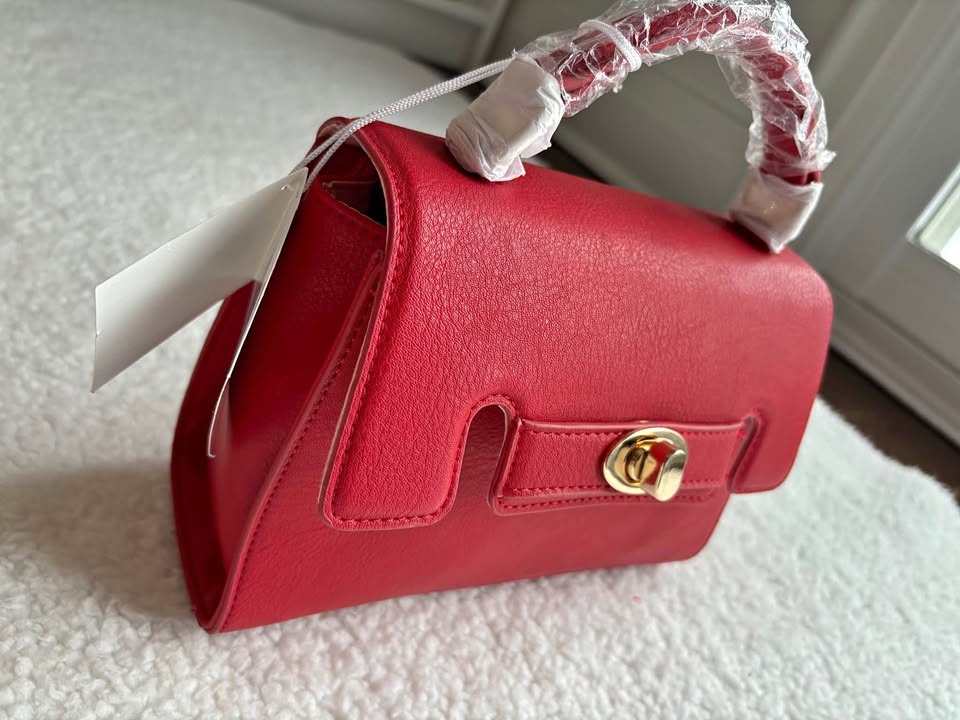 NWT Canadian Designer Jeanne Lottie Red Vintage 2-Way Small Bag