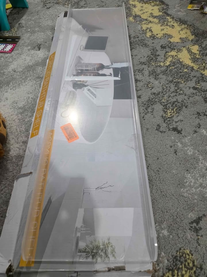 Clear Acrylic Bathtub Shelf - Modern Minimalist Style - photo 3