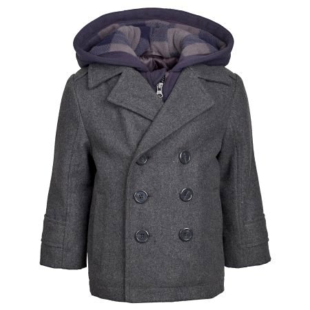 Boys F.O.G. BY LONDON FOG Water-Resistant Hooded Gilet Peacoat