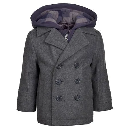 Boys F.O.G. BY LONDON FOG Water-Resistant Hooded Gilet Peacoat thumbnail