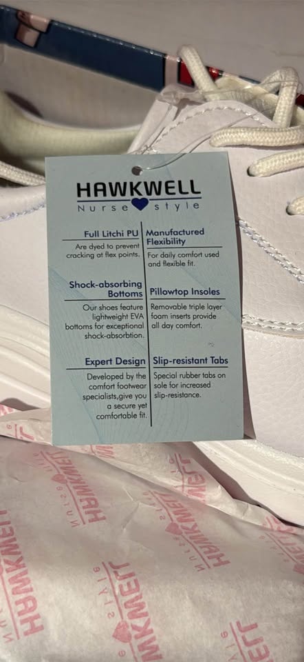 HAWKWELL Nurse Style White Shoes New size 8 - photo 3