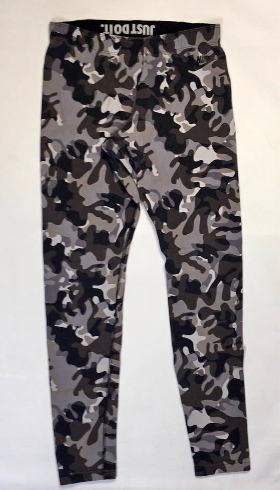 Camouflage Leggings Women Sz M. Grey Black Athletic
