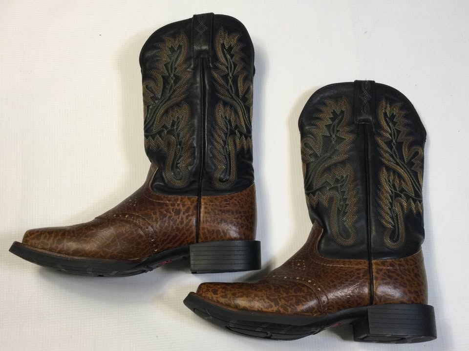 Justin Embroidery Square Toe Cowboy Boots Men's 6B / narrow - photo 2