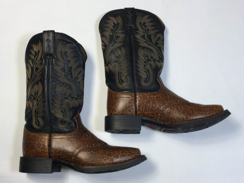 Justin Embroidery Square Toe Cowboy Boots Men's 6B / narrow - photo 4