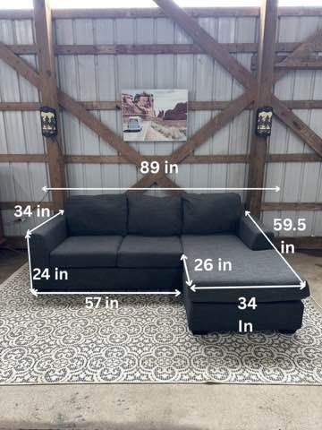 Modern Reversible Grey Sectional 🛋️ - photo 2