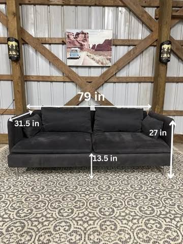 IKEA LÅNGARYD Sofa in Dark Grey 🛋️ - photo 2