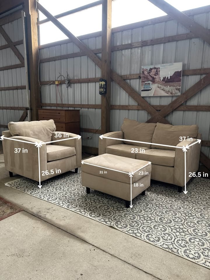 2+1 Loveseat and Lounge Seat Sofa Set with Ottoman - photo 2