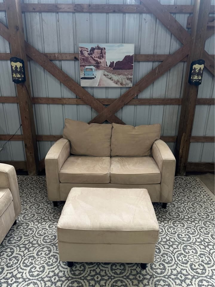 2+1 Loveseat and Lounge Seat Sofa Set with Ottoman - photo 3