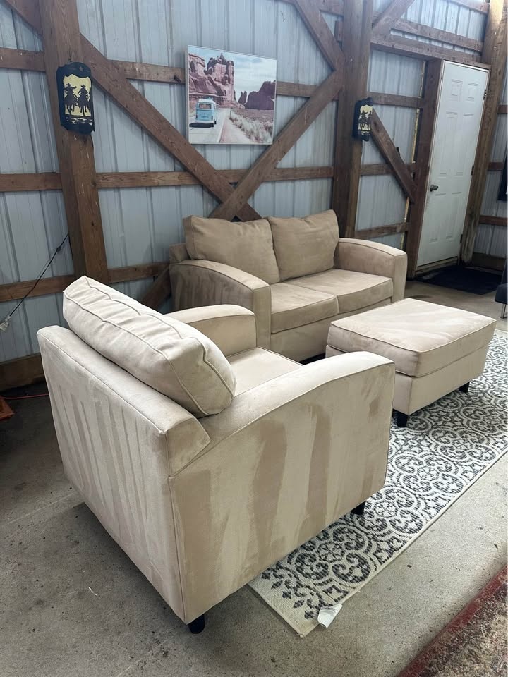 2+1 Loveseat and Lounge Seat Sofa Set with Ottoman - photo 4