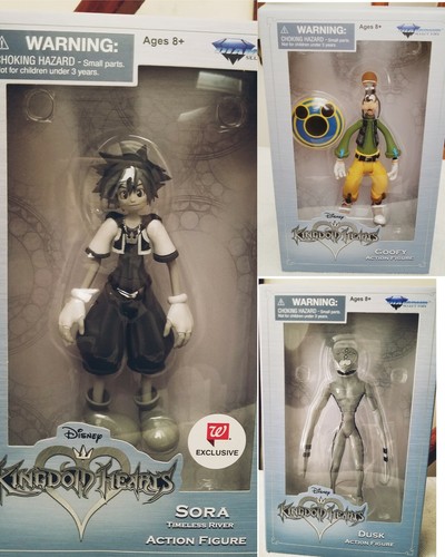 Lot Of 3 Disney Kingdom Hearts Figures Sora, Goofy, Dusk