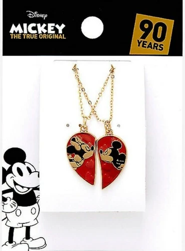 3 Piece Disney Necklace & Bracelet Lot - Mickey, Minnie & Beauty - photo 2