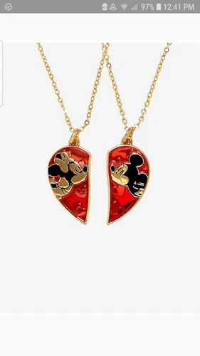 3 Piece Disney Necklace & Bracelet Lot - Mickey, Minnie & Beauty - photo 3