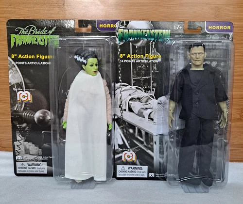 Frankenstein & Bride of Frankenstein 8" Mego Figures