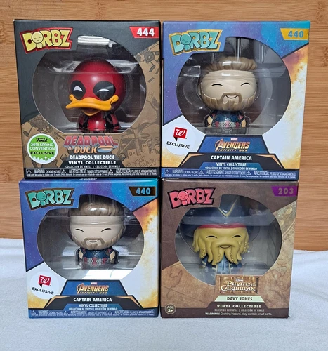 Funko Dorbz DEADPOOL THE DUCK, CAPTAIN AMERICA & Davy Jones (4)