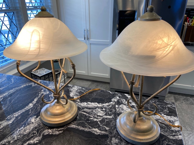 Pair of Brass Type Lamps