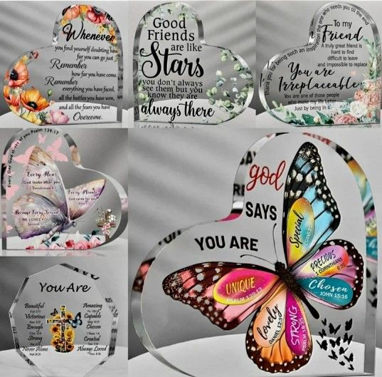 5 Inspirational Acrylic Shaped Plaque/Decor Gifts