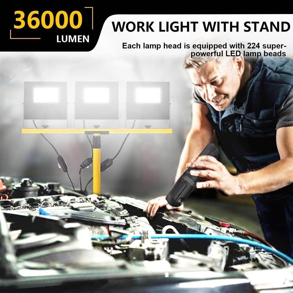 36000 Lumen Work Lights with Stand - photo 2