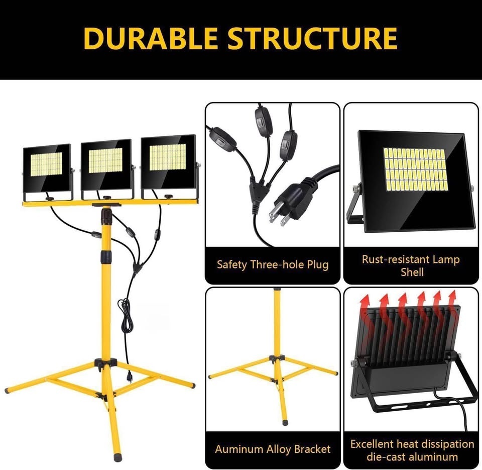36000 Lumen Work Lights with Stand - photo 3