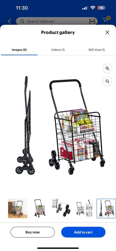 Tri-Wheels Climber Wire Shopping Cart - photo 4