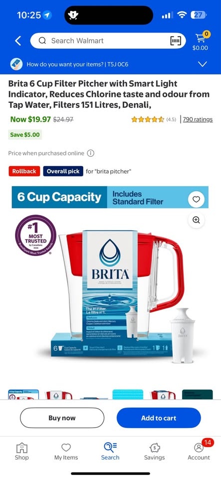 Brita 6 Cup Filter Pitcher with Smart Light - photo 2
