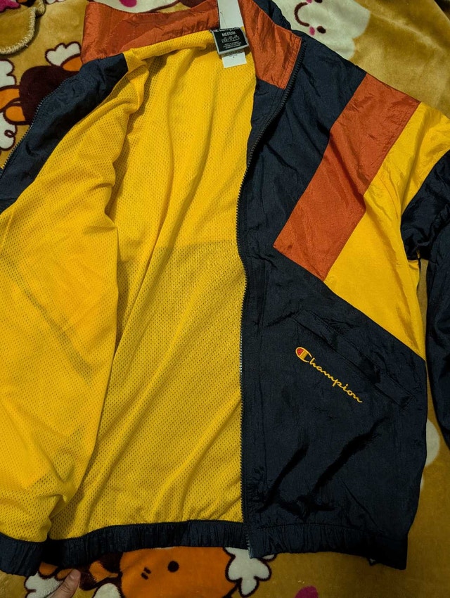 Champion Jacket - Navy, Yellow, Orange - Medium - photo 2
