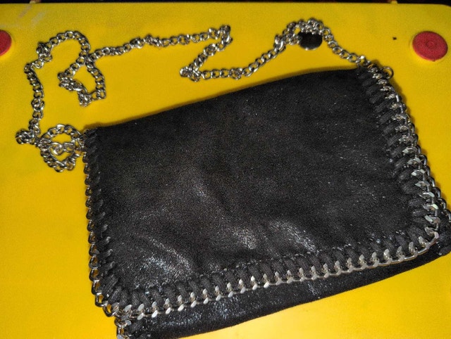 Shimmer Effect Faux Suede Bag