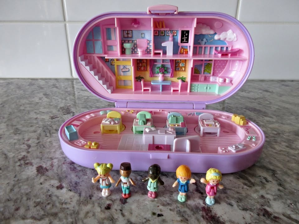 1992 Polly Pocket Stampin School Stamp Playset