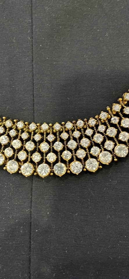 Sparkly Gold Tone Stone Necklace - photo 2
