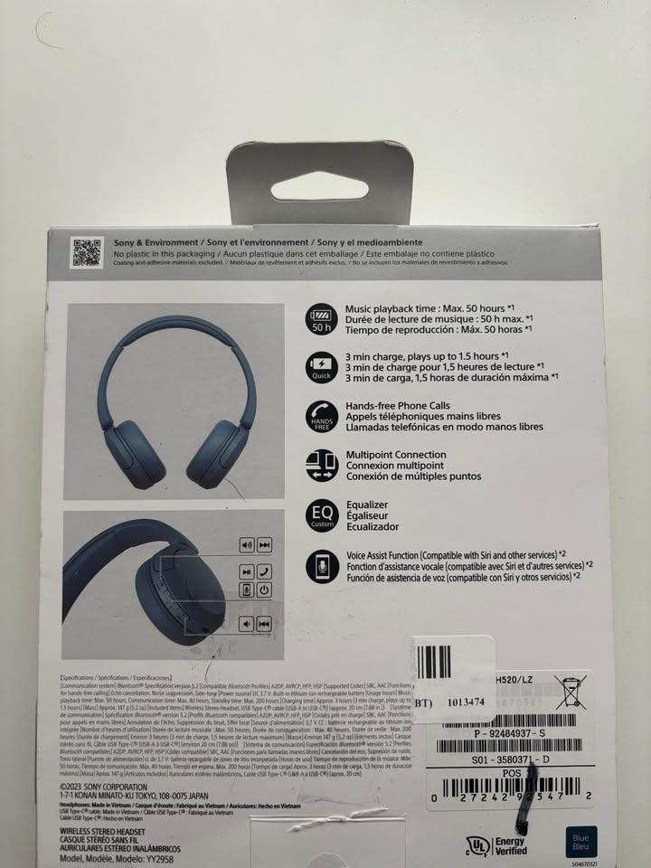 Sony WH-CH520 Wireless Bluetooth Headphones – Like New - photo 2