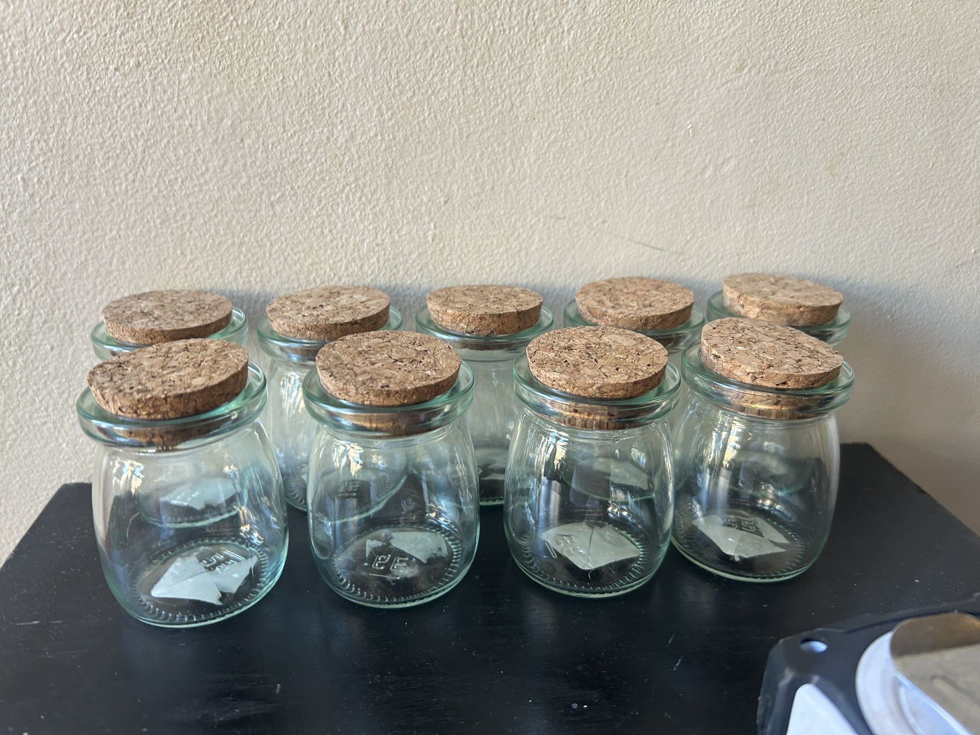 Glass Bottle Jars (9 In All)