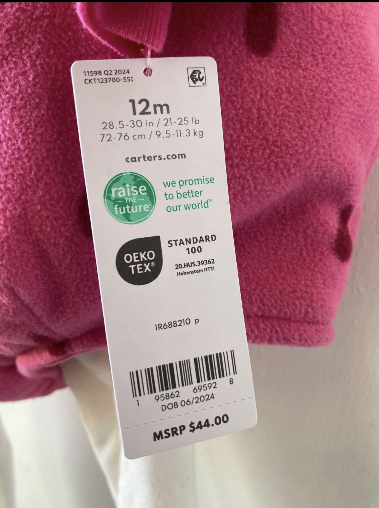 New Baby 3-Piece Strawberry Set Size 12 Months - photo 3