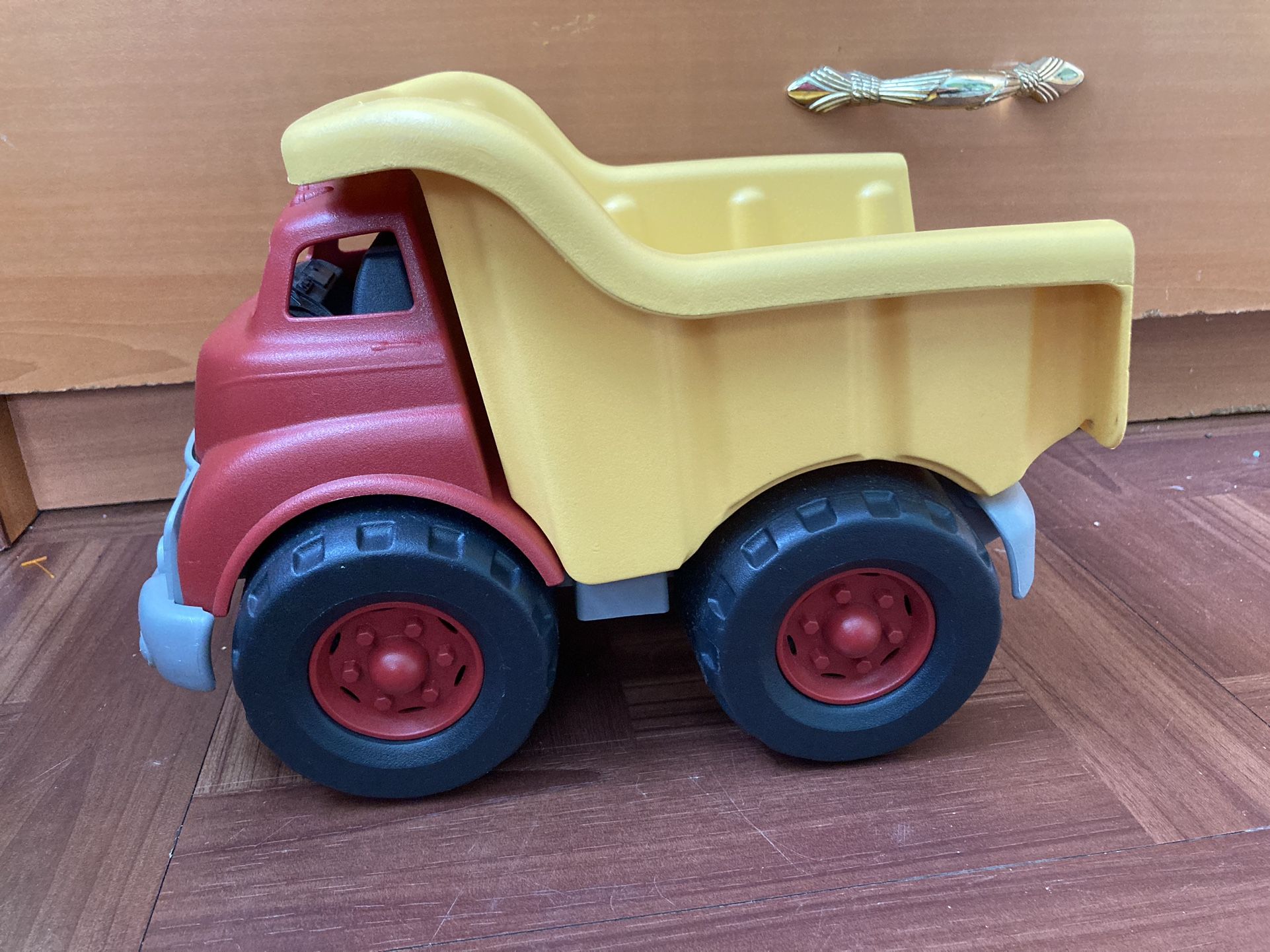 Green Toys Dump Truck in Yellow and Red