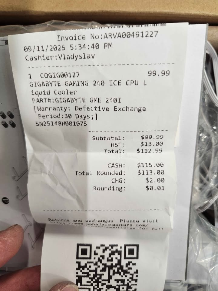 Gigabyte 240 ice CPU Liquid Cooler - photo 3