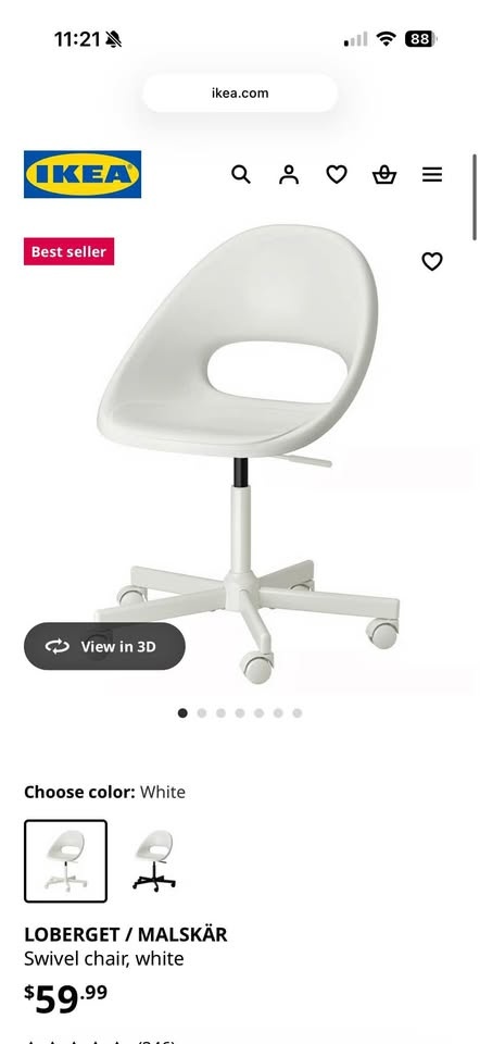 IKEA desk chair White