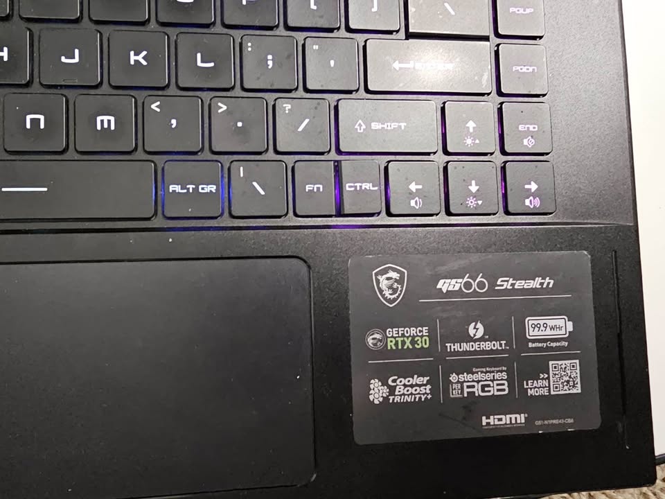 MSI GS66 Stealth Gaming Laptop i9 RTX 3080 1TB - photo 4