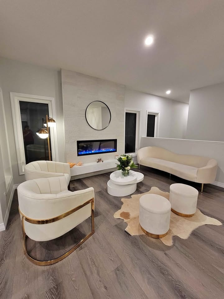 MOVING OUT SALE – Ivory Designer Living Room Set - Entire Set fo