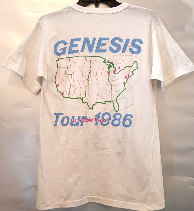 Vintage 1986 Genesis Invisible Touch Tour Shirt - White M/L - photo 2