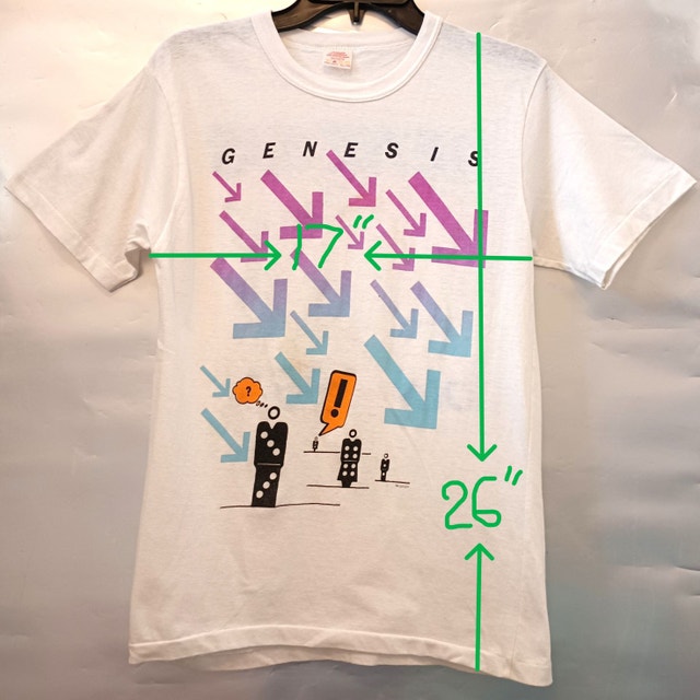Vintage 1986 Genesis Invisible Touch Tour Shirt - White M/L - photo 3