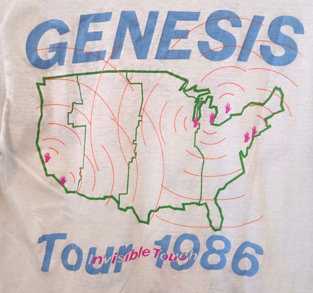Vintage 1986 Genesis Invisible Touch Tour Shirt - White M/L - photo 5