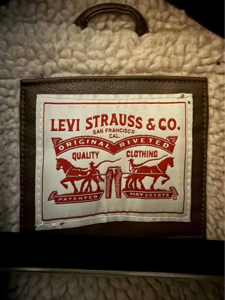Levi's Vintage Faux Leather Sherpa Aviator Bomber Jacket XXL - photo 2