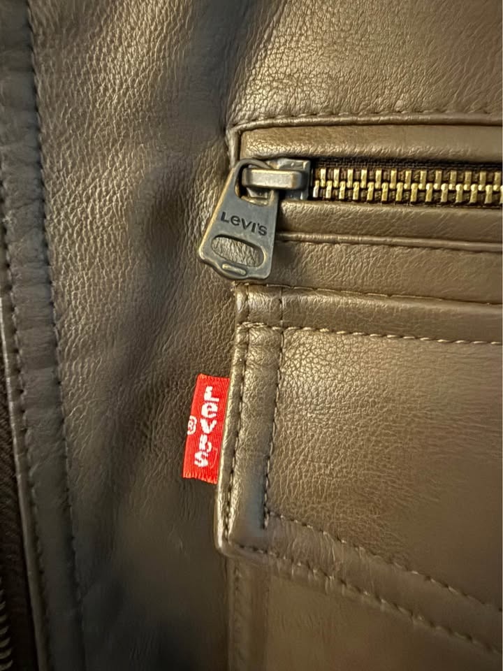 Levi's Vintage Faux Leather Sherpa Aviator Bomber Jacket XXL - photo 3