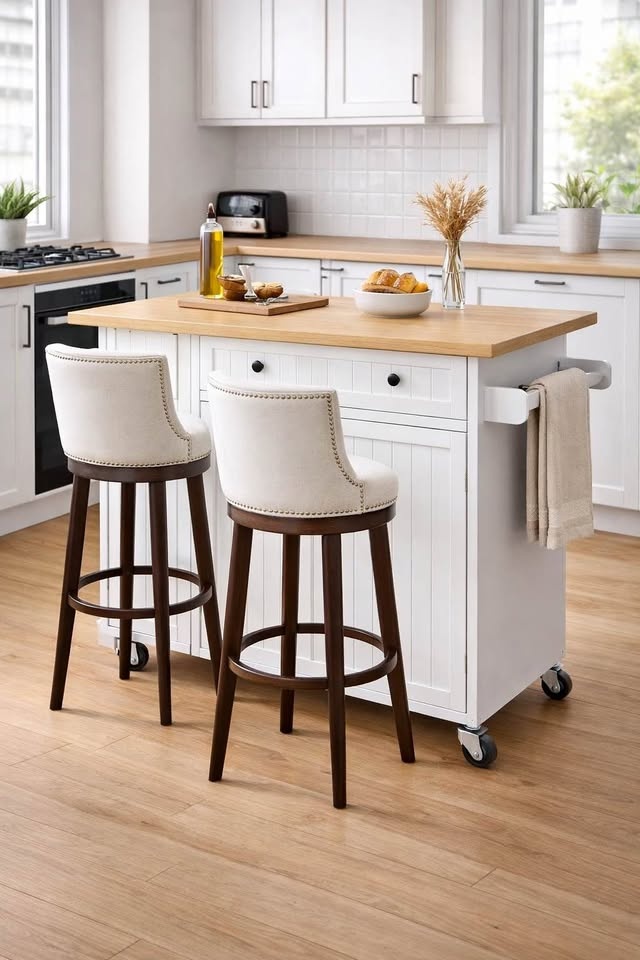 Modern Kitchen Island / Coffee Bar / Sideboard - On Wheels