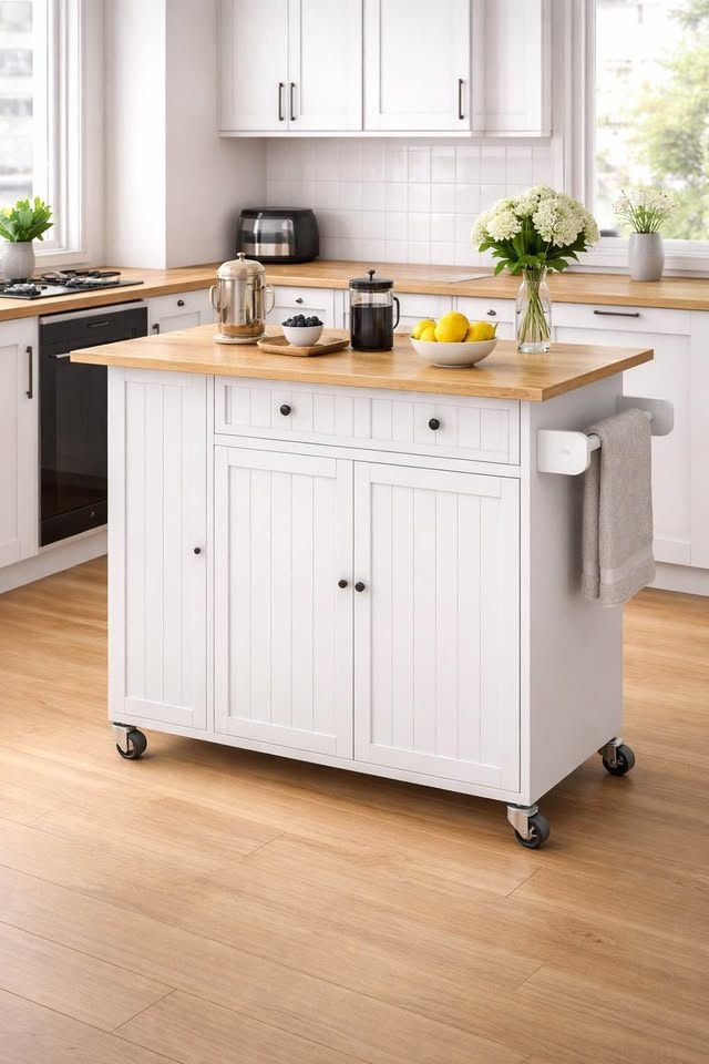 Modern Kitchen Island / Coffee Bar / Sideboard - On Wheels - photo 3