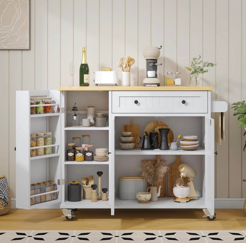 Modern Kitchen Island / Coffee Bar / Sideboard - On Wheels - photo 4