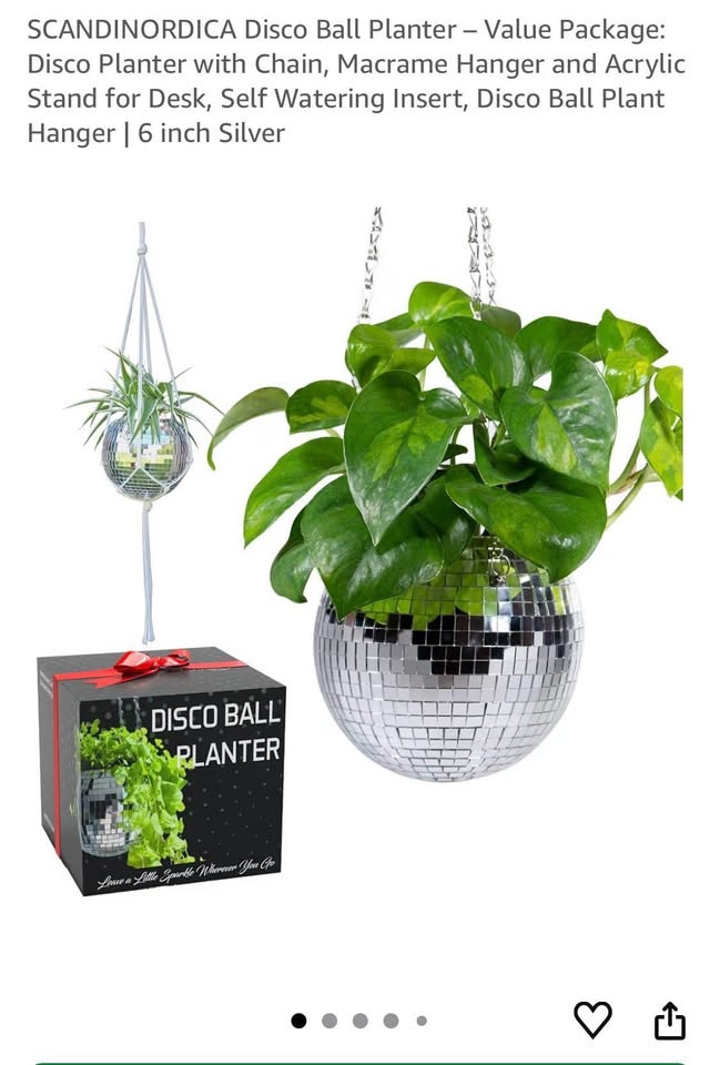 Disco Ball Hanging Planter