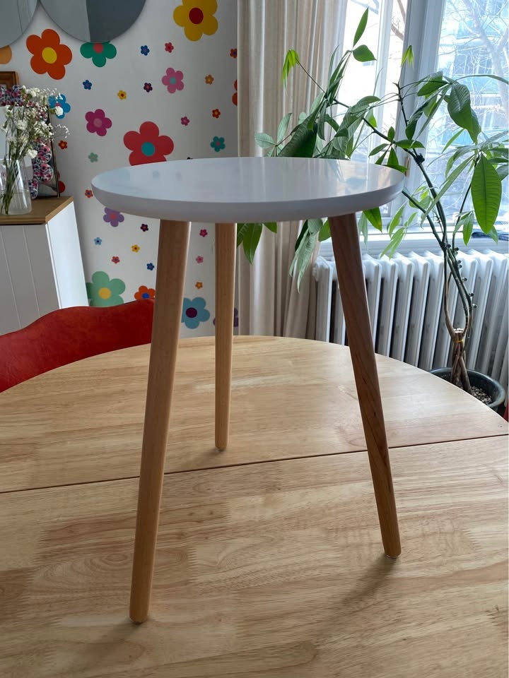 Bamworld White Round Plant Stand - photo 3