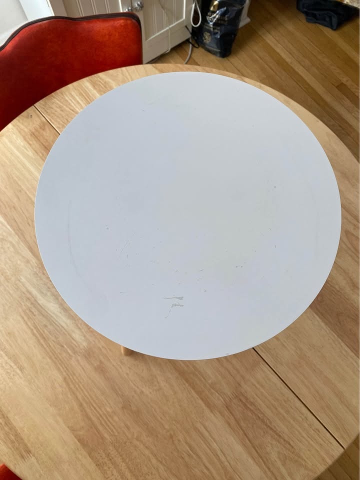 Bamworld White Round Plant Stand - photo 4