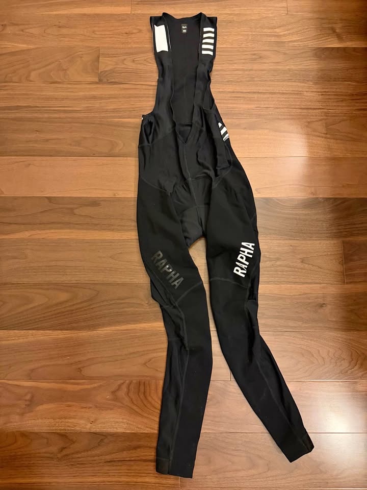 Rapha Pro Team Thermal Winter Bib Tights w/ Pad - Black/White, S
