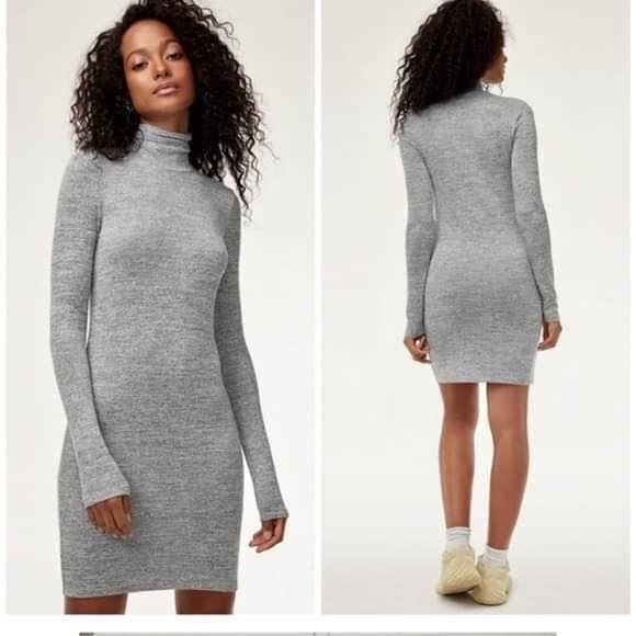 Aritzia Wilfred Free Grey Turtleneck Sasha Dress XXS